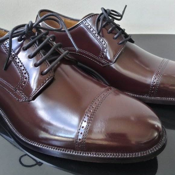 Johnston & Murphy Men\'s Bradford Cap Toe in Beautiful Burgundy Brush-Off Leather main image 6